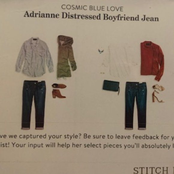 Cosmic Blue Love "Adrianne" Distressed Boyfriend Jeans, Size 31, True-to-Size - Picture 9 of 10